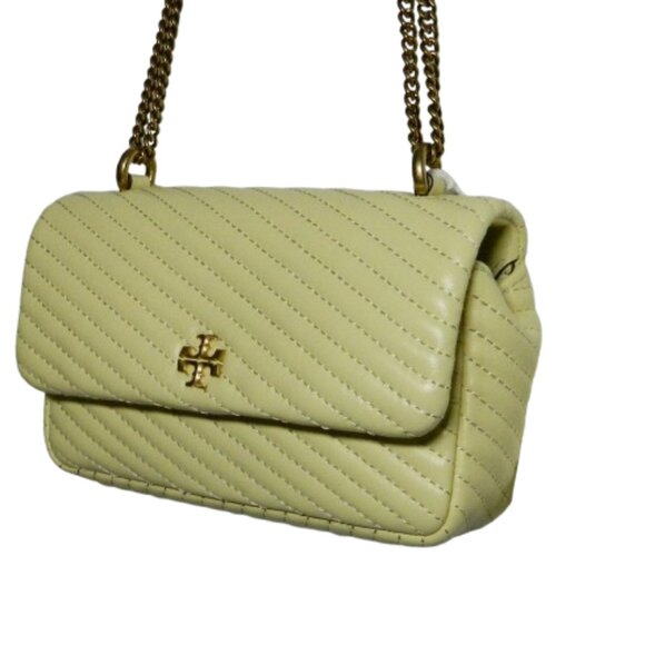 Tory Burch $348 Mini Kira Moto Quilt Flap Bag Lemon NWT! - Picture 7 of 7
